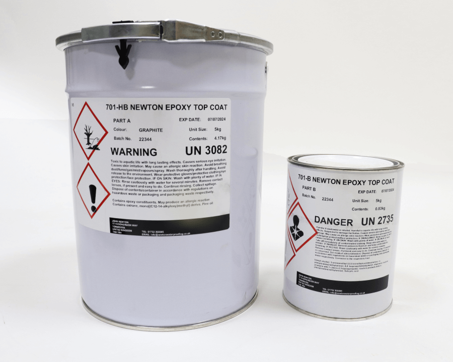 Newton Epoxy Top Coat - 5kg Graphite Grey Gloss