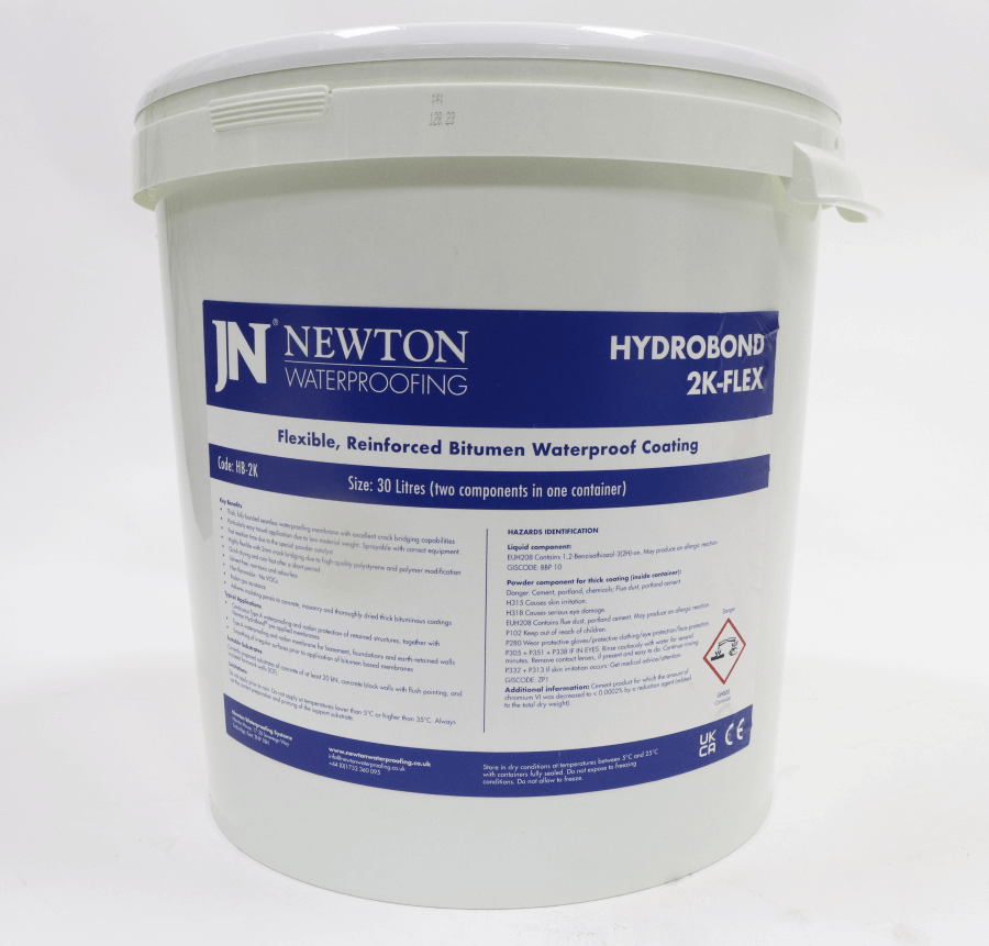 Newton HydroBond 2K-Flex Bitumen Waterproof Coating - 30 Litre